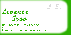 levente szoo business card