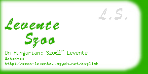 levente szoo business card